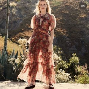 Doen Armande organza silk dress xs